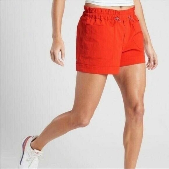 Athleta Pants - ATHLETA Trekkie Paper Bag Short in Red Size 12 (EUC — worn once!)